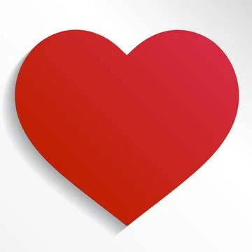 Colorful heart vector graphic template illustration isolated on white background Stock Illustration