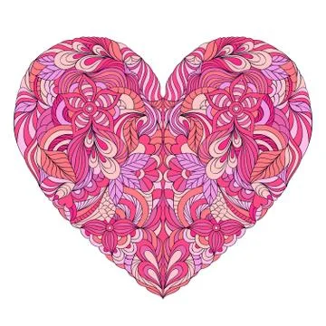 Colorful heart on white background Stock Illustration