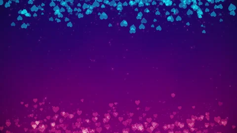 Colorful Hearts Border Loop Vídeos de archivo 229825384
