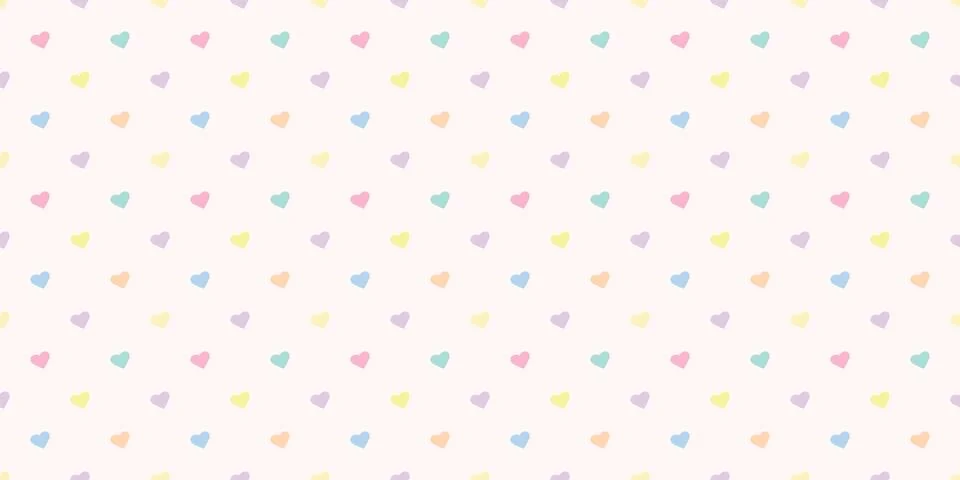 Colorful hearts seamless pattern vector background 스톡 일러스트