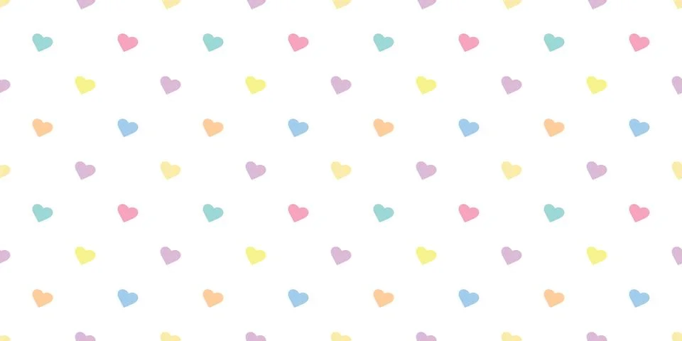 Colorful hearts seamless pattern vector background 스톡 일러스트