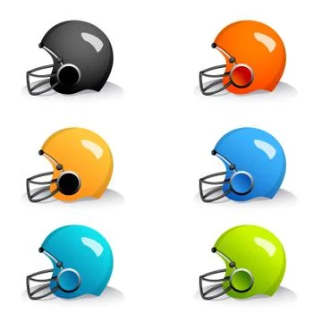 Colorful helmets 스톡 일러스트
