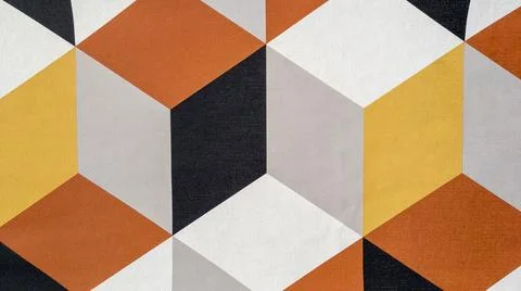 Colorful hexagon background cube shape and irregular color with non-repeati.. Stock Photos