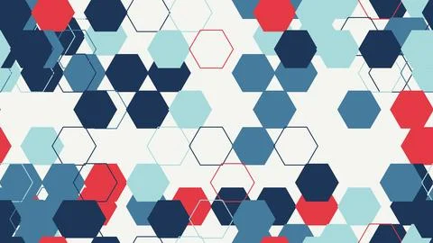 Colorful Hexagon Pattern Background Design. Stock Illustration