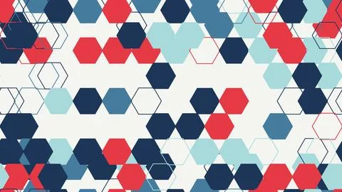 Colorful Hexagon Pattern Background Design. Stock Illustration
