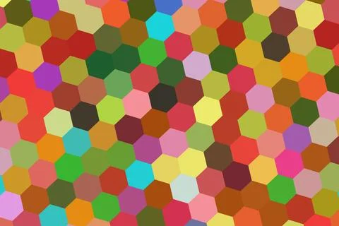 Colorful hexagon pattern with bright shades for design Stock Illustration