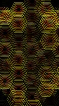 Colorful hexagon pattern creates dynamic design in bright tones イラスト素材