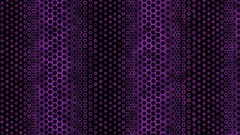 Colorful hexagon pattern on a dark background with purple tones Stock Illustration