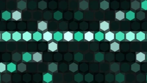 Colorful hexagon pattern flowing in a seamless loop for Stock Footage 340781083