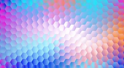 Colorful Hexagon Pattern Glass Background Stock Illustration