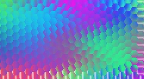 Colorful Hexagon Pattern Glass Background Stock Illustration