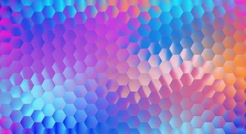 Colorful Hexagon Pattern Glass Background Stock Illustration