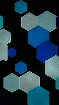 Colorful hexagon patterns on a black background in artistic design 스톡 일러스트
