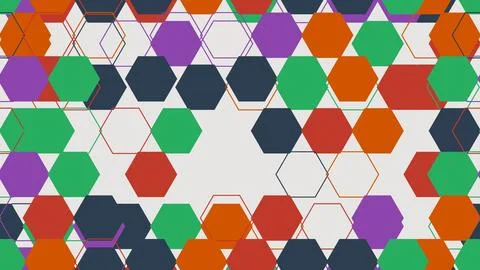 Colorful Hexagonal Pattern Background Design. Stockillustratie