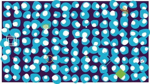 Colorful hexagonal pattern design with dots Stock Illustration