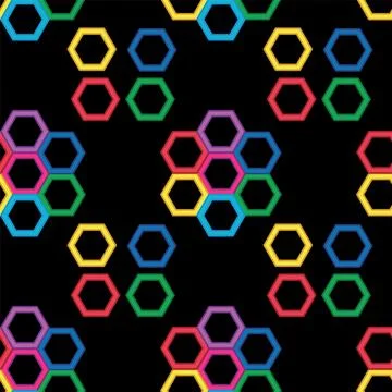 Colorful Hexagonal Pattern Design Stockillustratie