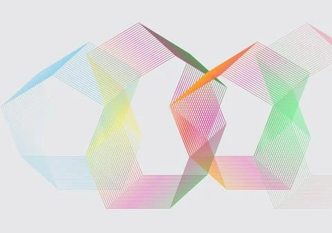 Colorful hexagonal pattern image 库存插图