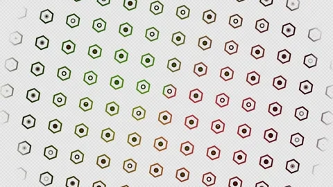 Colorful hexagonal pattern seamless loop for visual Stock Footage 340563341