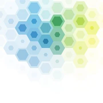 Colorful Hexagonal Pattern on White Background Stockillustratie