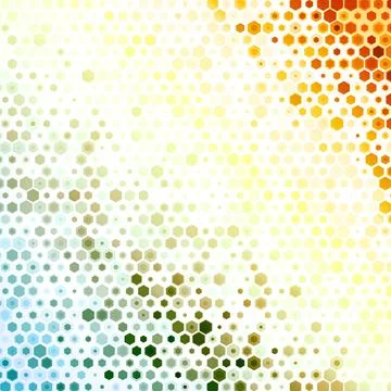Colorful Hexagonal Pattern on White Background Illustration