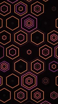 Colorful hexagonal patterns create a vibrant background design Illustrazione stock