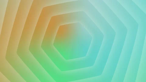 Colorful hexagonal shape, futuristic geometric background. Stock Footage 183674725