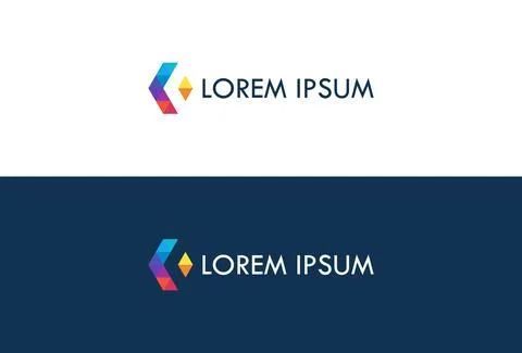 Colorful Hexagonal Triangle Diamond Arrow Logo Design	 Stock Illustration