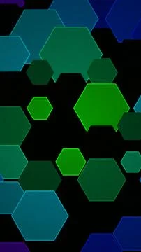 Colorful hexagons on a dark background form a creative design 스톡 일러스트