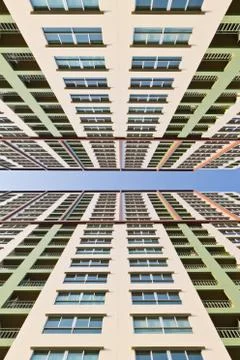 Colorful high building Stock Photos