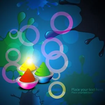 Colorful holi Stock Illustration