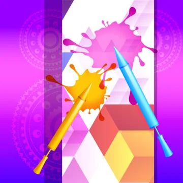 Colorful holi splashes Stock Illustration