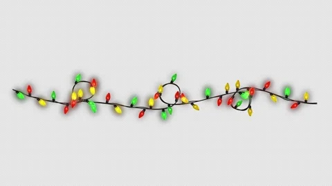 Colorful Holidays Party Lights String Overlay 库存影片 348024537