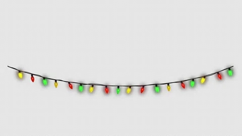 Colorful Holidays Party Lights String Overlay 库存影片 348024701
