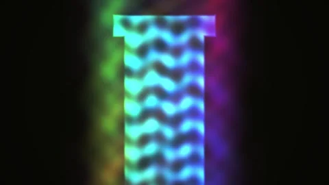 Colorful holographic light pattern on a black background. Stock Footage 337456734