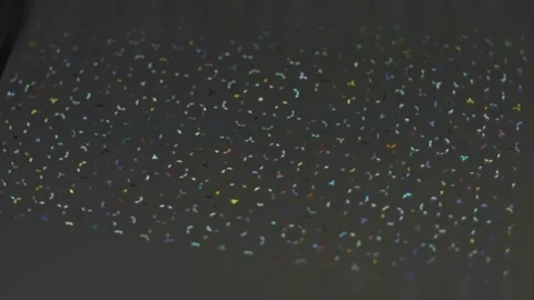 Colorful Holographic pattern graphic presentation on smartphone Stock Footage 302825635
