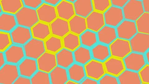 Colorful honeycomb pattern with hexagonal shapes 스톡 일러스트