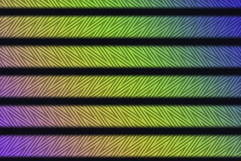 Colorful horizontal bands transition through green blue yellow and purple tones Stock-Illustration