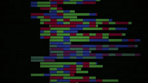 Colorful horizontal bars on black background. Stock Footage 335105592