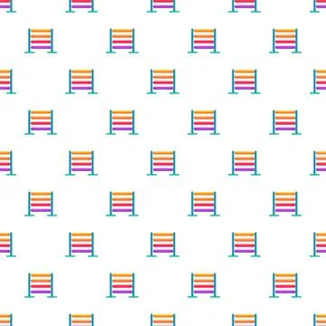 Colorful horizontal bars simple repeating graphic pattern Stock Illustration