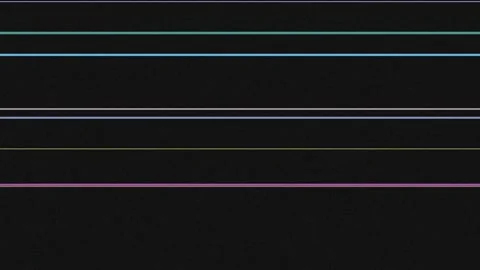 Colorful horizontal lines on black background linear animated nostalgic effect Stock Footage 313433081