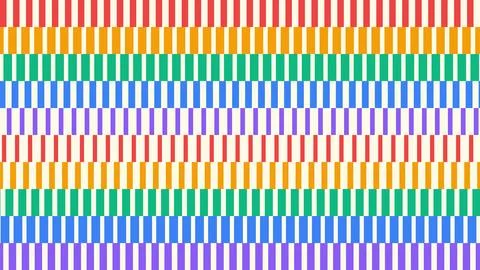 Colorful horizontal rainbow stripes pattern design Stock Illustration