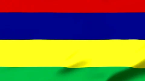 Colorful horizontal striped flag with red blue yellow and green Video stock 343573262