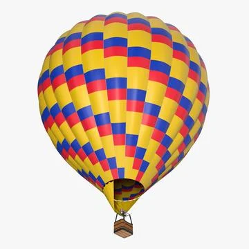 Colorful Hot Air Balloon 3D Model