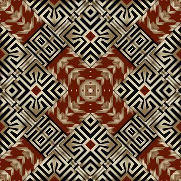 Colorful houndstooth seamless pattern. Vector ornamental abstract background. Illustrazione stock
