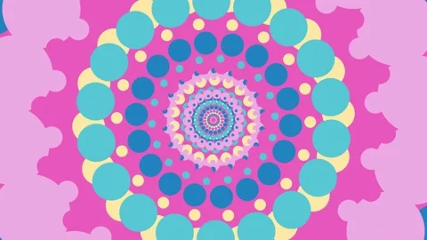 Colorful Hypnotic Circles Loop Stock Footage 171942266