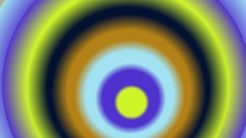 Colorful Hypnotic Concentric Circles Gradient Background Stock Footage 334863290