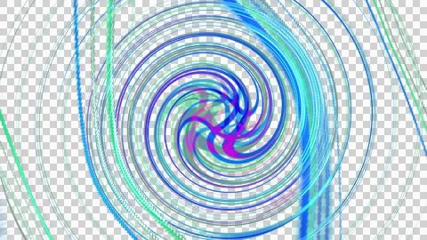 Colorful Hypnotic Spiral Pattern with Swirling Abstract Lines Stock Illustration
