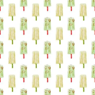 Colorful ice cream pops pattern design for fabric and wallpaper prints Illustrazione stock
