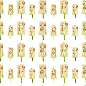 Colorful ice cream popsicle pattern design for fabric and wallpaper decoratio Illustrazione stock