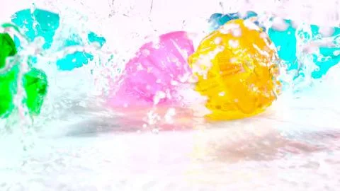 Colorful ice cubes Stock Photos